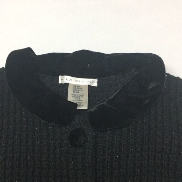 Max Studio Cardigan Sweater size 4 black NWT - Picture 4 of 6